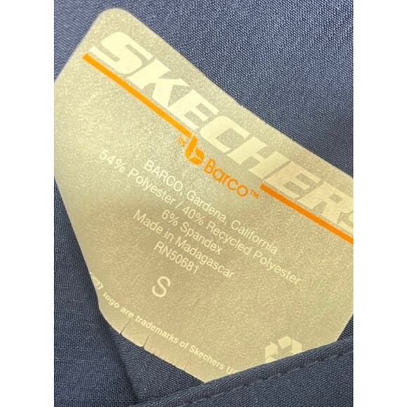 Skechers by Barco Women's Reliance Drawstring Pant Shaped-Leg Scrub Blue Size S - Picture 4 of 6